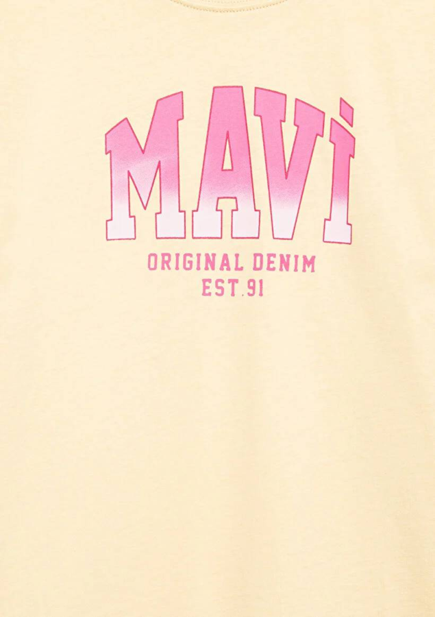 Resim Mavi Jenerik Kız Çocuk T-Shirt M7610386-70024