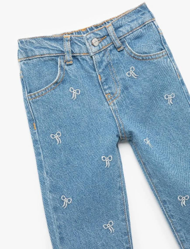 Resim Koton Kız Bebek Jean Pantolon 6Wmg40006Ad