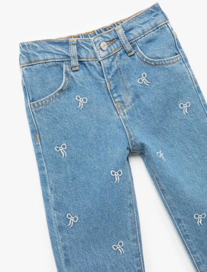 Resim Koton Kız Bebek Jean Pantolon 6Wmg40006Ad