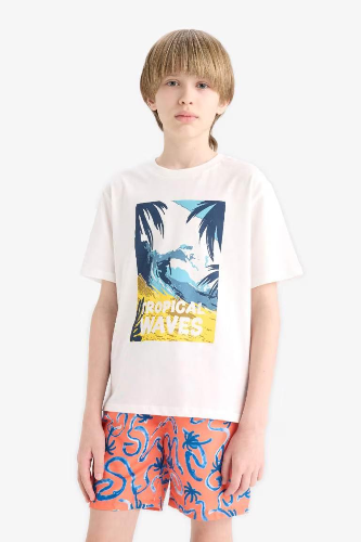 Resim Defacto Erkek Çocuk Kısa Kol T-shirt F0171A8ER105