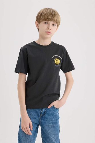 Resim Defacto Erkek Çocuk Kısa Kol T-shirt E0165A8AR208