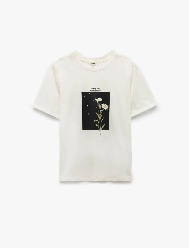 Resim Koton Kadın Kısa Kol T-shirt 5SAK50022UK