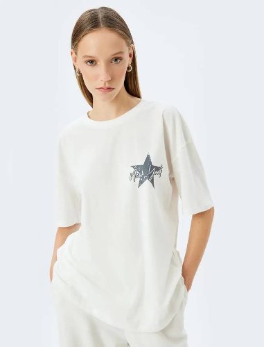 Resim Koton Kadın T-shirt 5SAL10125IK