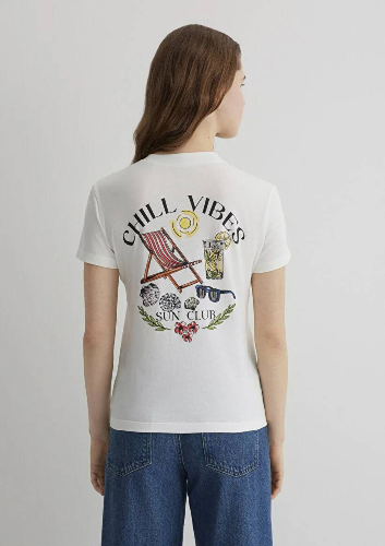 Resim Mavi Semi Slim Kadın  T-shirt M1613191-70057
