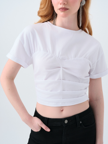 Resim Loft Kadın Slim Fit T-Shirt Lf2039479