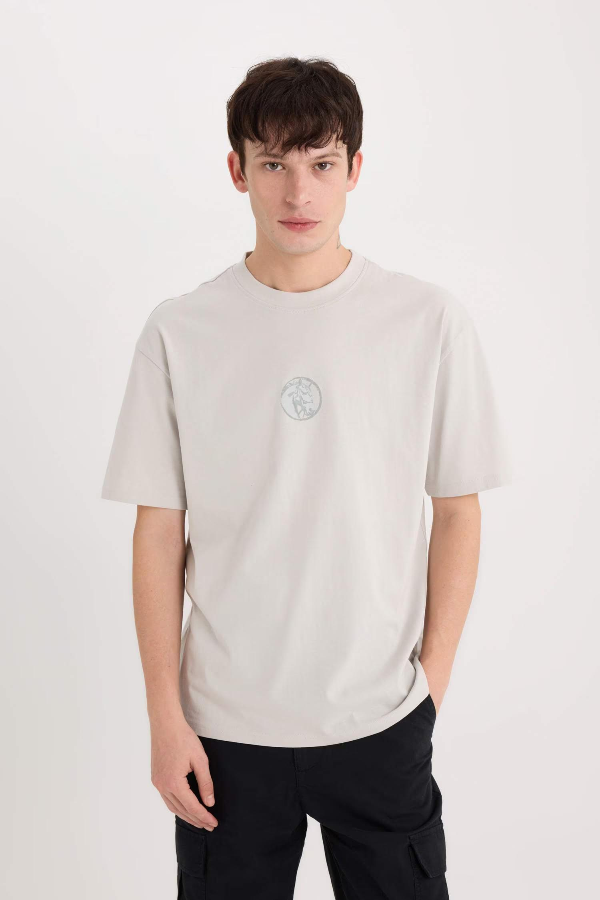 Resim Defacto Erkek  T-shirt D9342AXGR503