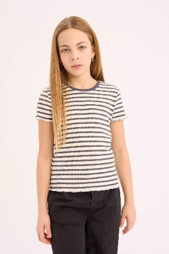 Resim Defacto Kız Çocuk Kısa Kol T-shirt B6692A8GR449
