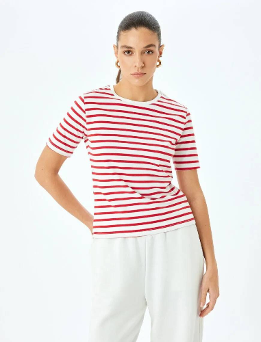 Resim Koton Kadın T-shirt 5SAK50040EK