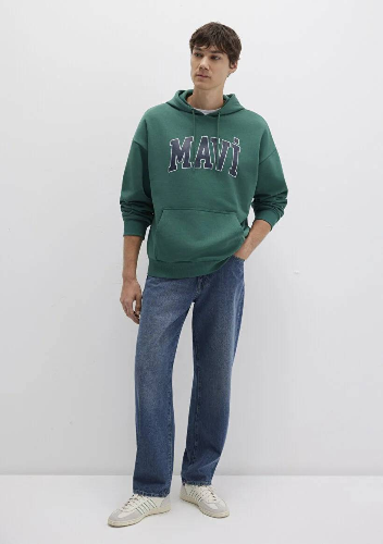 Resim Mavi Baskılı Erkek Sweat M067149-71874