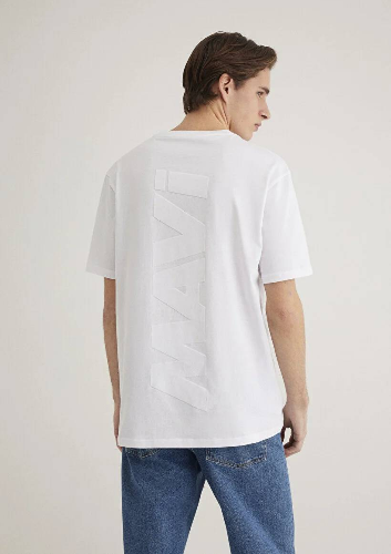 Resim Mavi Mavi Baskılı Erkek T-Shirt M0611313-620