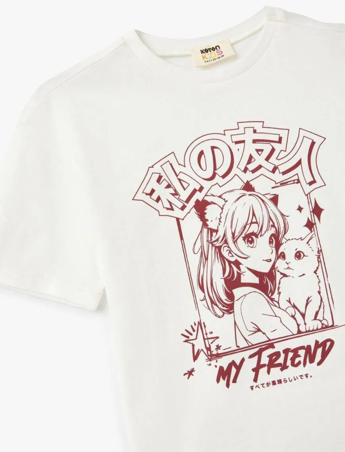 Resim Koton Kız Çocuk T-shirt 5SKG10058AK