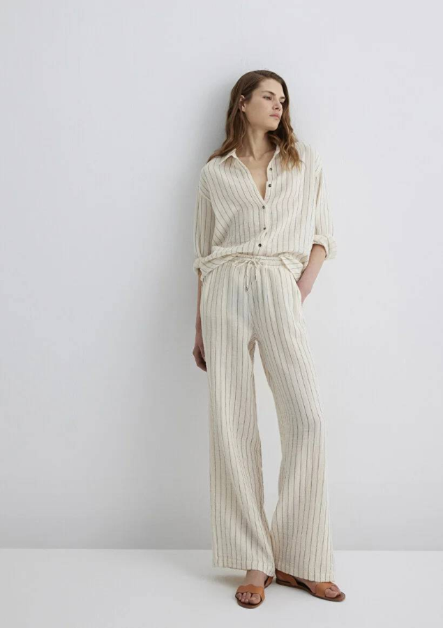 Resim Mavi Wide Leg Kadın  Kanvas Pantolon M1010696-87977