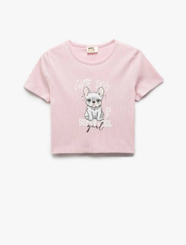 Resim Koton Kız Çocuk Kısa Kol T-shirt 5SKG10249AK
