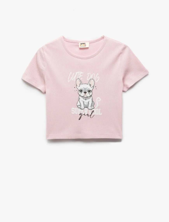 Resim Koton Kız Çocuk Kısa Kol T-shirt 5SKG10249AK