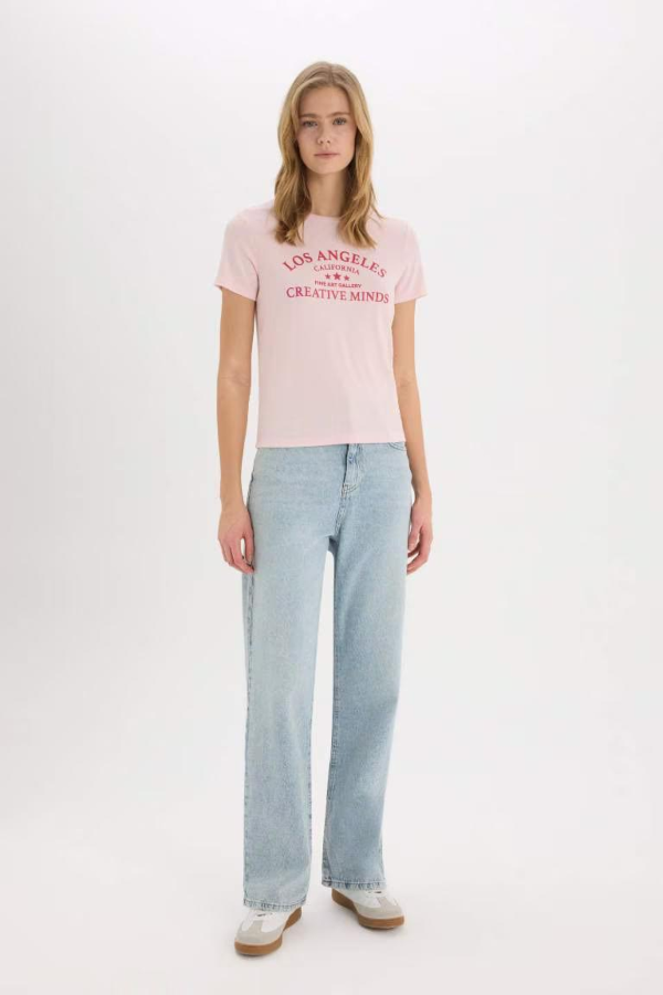 Resim Defacto Kadın T-shirt E5066AX/PN364