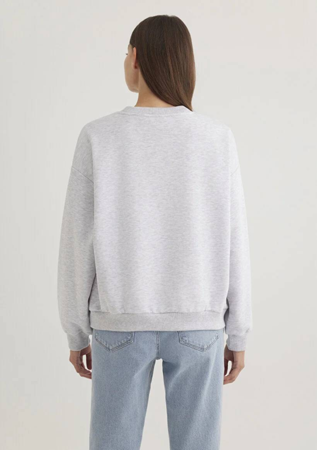 Resim Mavi Bısıklet Yaka Logo Kadın Sweat M1S10087-80196