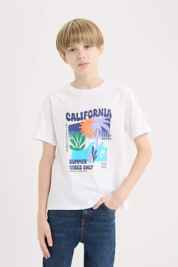Resim Defacto Erkek Çocuk Kısa Kol T-shirt E0093A8WT34