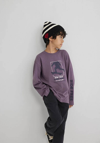 Resim Mavi Stay True Baskılı Uk Erkek Çocuk T-shirt M6610366-70656