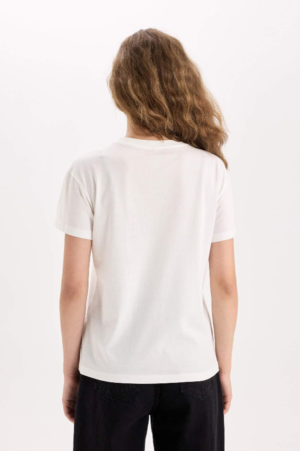 Resim Defacto Kadın Kısa Kol T-shirt D9599AXWT32
