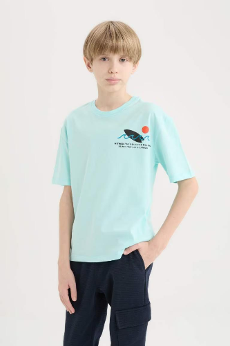 Resim Defacto Erkek Çocuk Kısa Kol T-shirt B6165A8TR502