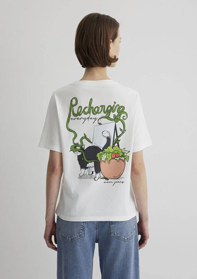 Resim Mavi Regular Kadın  T-shirt M1613166-70057