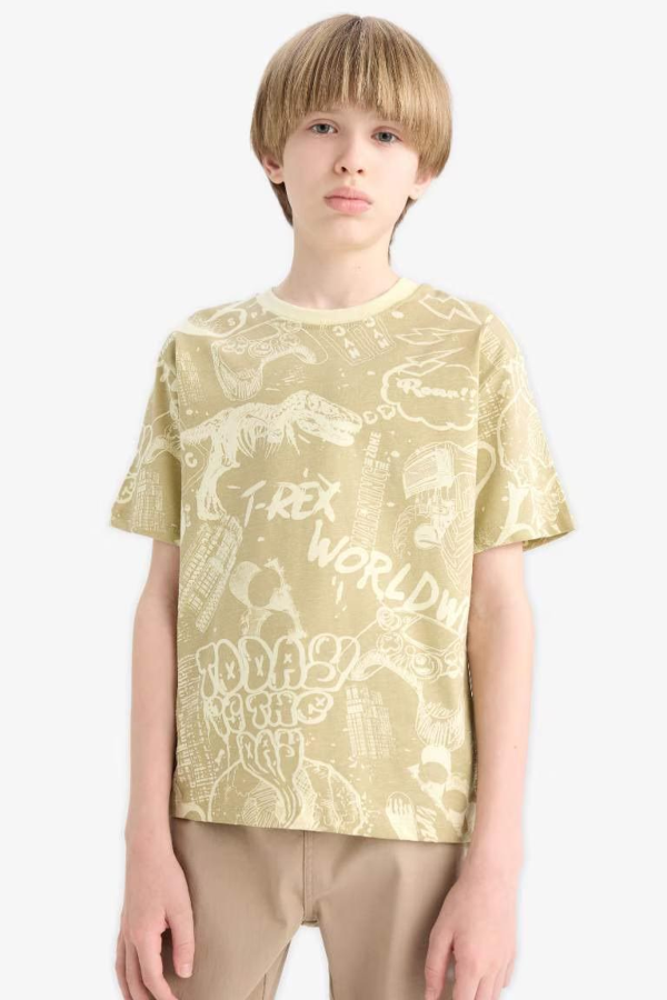 Resim Defacto Erkek Çocuk Kısa Kol T-shirt D9290A8KH445