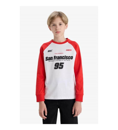 Resim Defacto Erkek Çocuk Uzun Kol T-shirt F1961A8/WT32