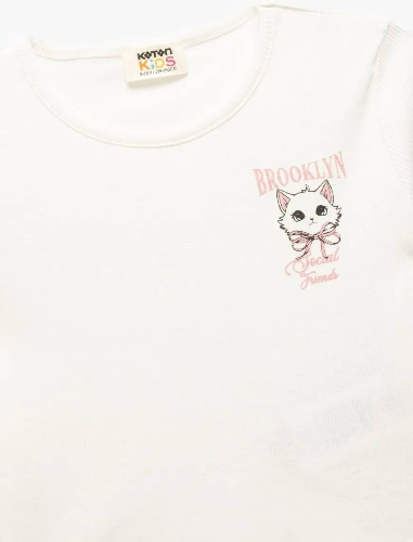 Resim Koton Kız Çocuk T-shirt 5SKG10462AK