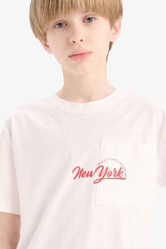Resim Defacto Erkek Çocuk Kısa Kol T-shirt E0095A8WT32