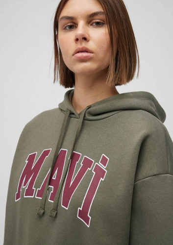 Resim Mavi Logo Kapüşonlu Kadın Sweat M1600361-71581