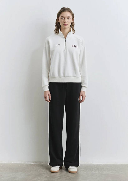 Resim Mavi Logo Baskılı Kadın Sweat M1S10373-70057
