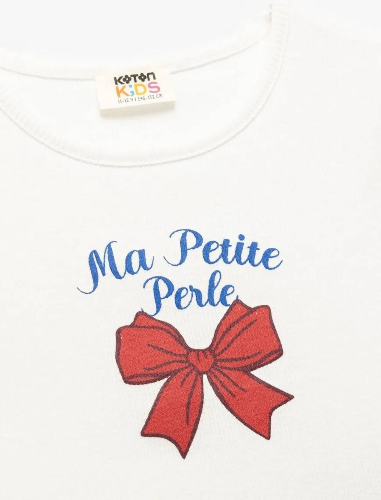 Resim Koton Kız Çocuk Kısa Kol T-shirt 5SKG10461AK