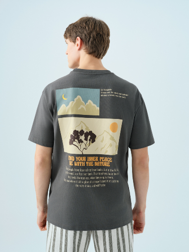 Resim Loft Erkek Loose Fit T-shirt LF2038581
