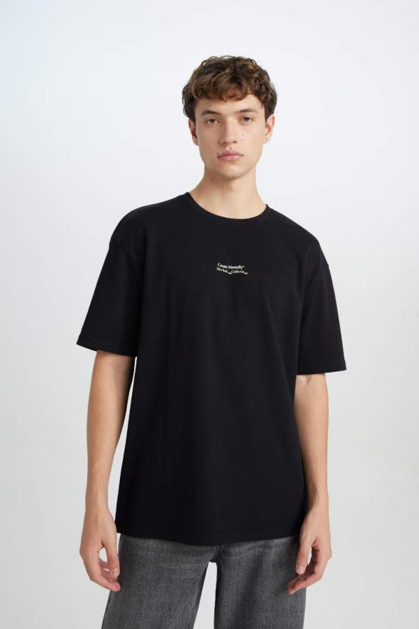 Resim Defacto Erkek  T-shirt D5494AX/BK81