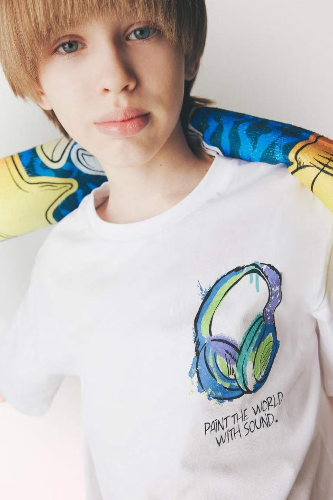 Resim Defacto Erkek Çocuk Kısa Kol T-shirt F0177A8WT34