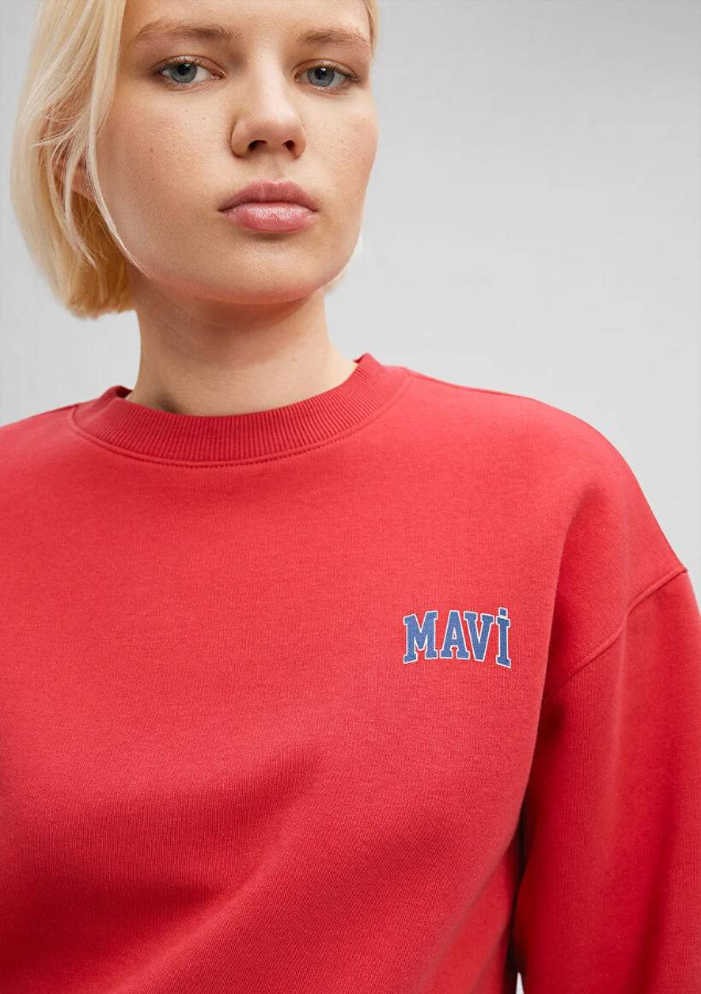Resim Mavi Kadın Sweat