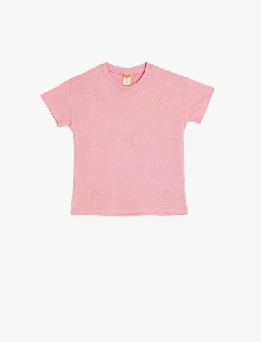Resim Koton Kız Bebek Kısa Kol T-shirt 5SMG10063AK