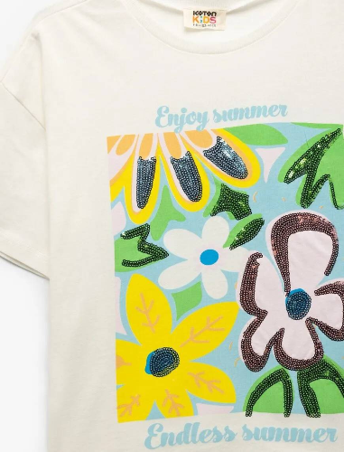 Resim Koton Kız Çocuk T-shirt 5SKG10307AK