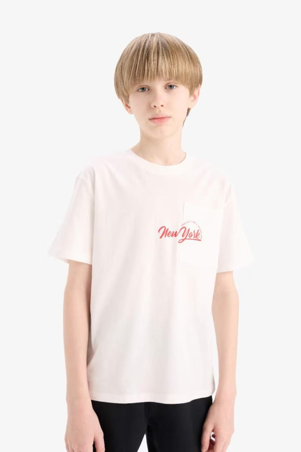 Resim Defacto Erkek Çocuk Kısa Kol T-shirt E0095A8WT32