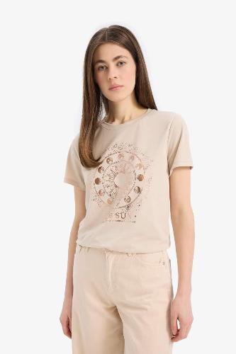 Resim Defacto Kadın T-shirt E5146AX/BG115