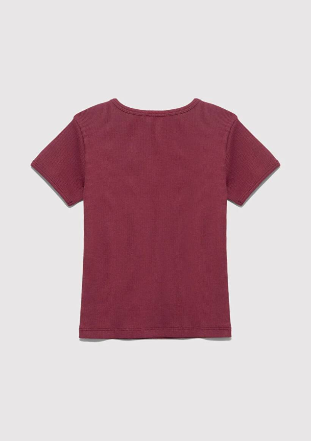 Resim Mavi Baskılı Kız Çocuk T-Shirt M7610350-70393