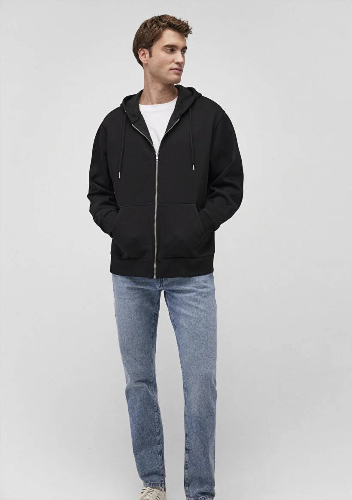 Resim Mavi Kapüşonlu Erkek Sweatshirt M0S10277-900