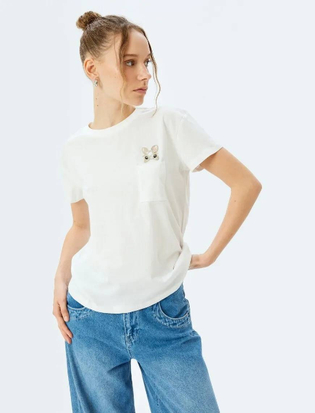 Resim Koton Kadın T-shirt 5SAL10071IK