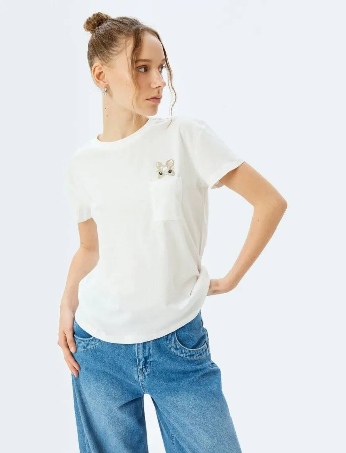 Resim Koton Kadın T-shirt 5SAL10071IK