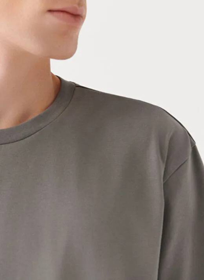 Resim Mavi Bisiklet Yaka Erkek T-Shirt M0610136-80618