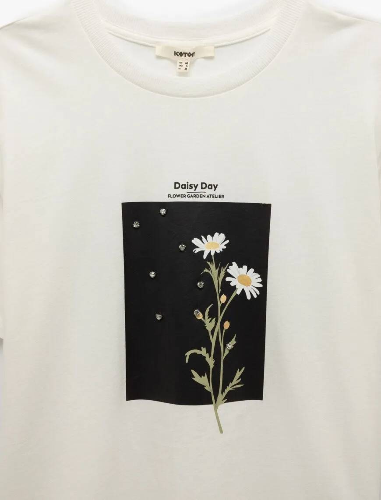 Resim Koton Kadın Kısa Kol T-shirt 5SAK50022UK