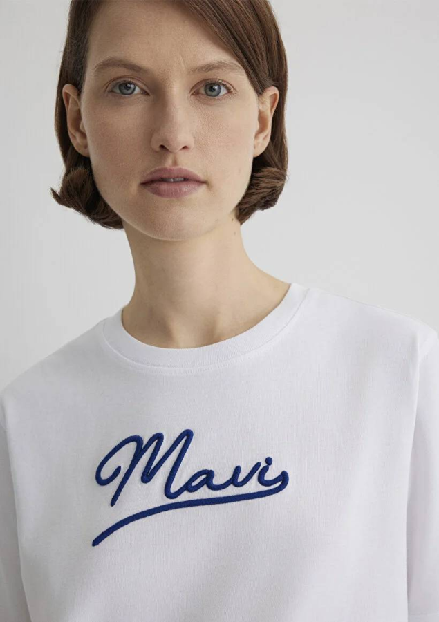 Resim Mavi Regular Kadın  T-shirt M1612421-620