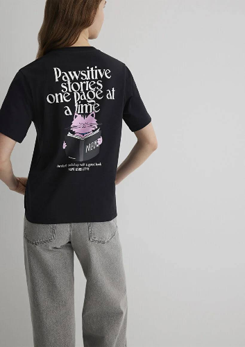 Resim Mavi Regular Kadın  T-shirt M1613176-900