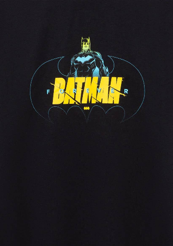 Resim Mavi Batman Baskılı Uzun Kol Erkek Çocuk T-Shirt M6610294-900