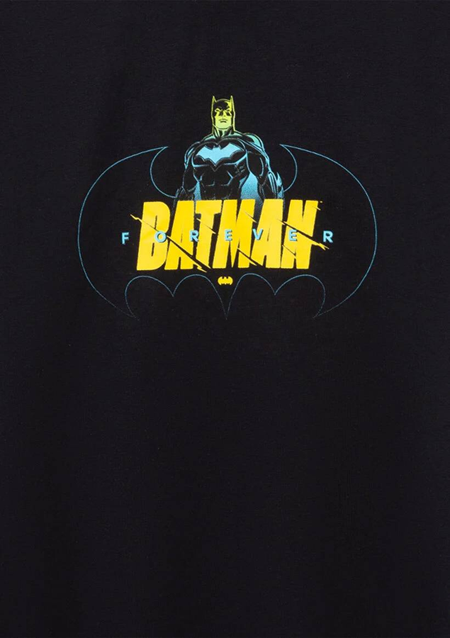 Resim Mavi Batman Baskılı Uzun Kol Erkek Çocuk T-Shirt M6610294-900